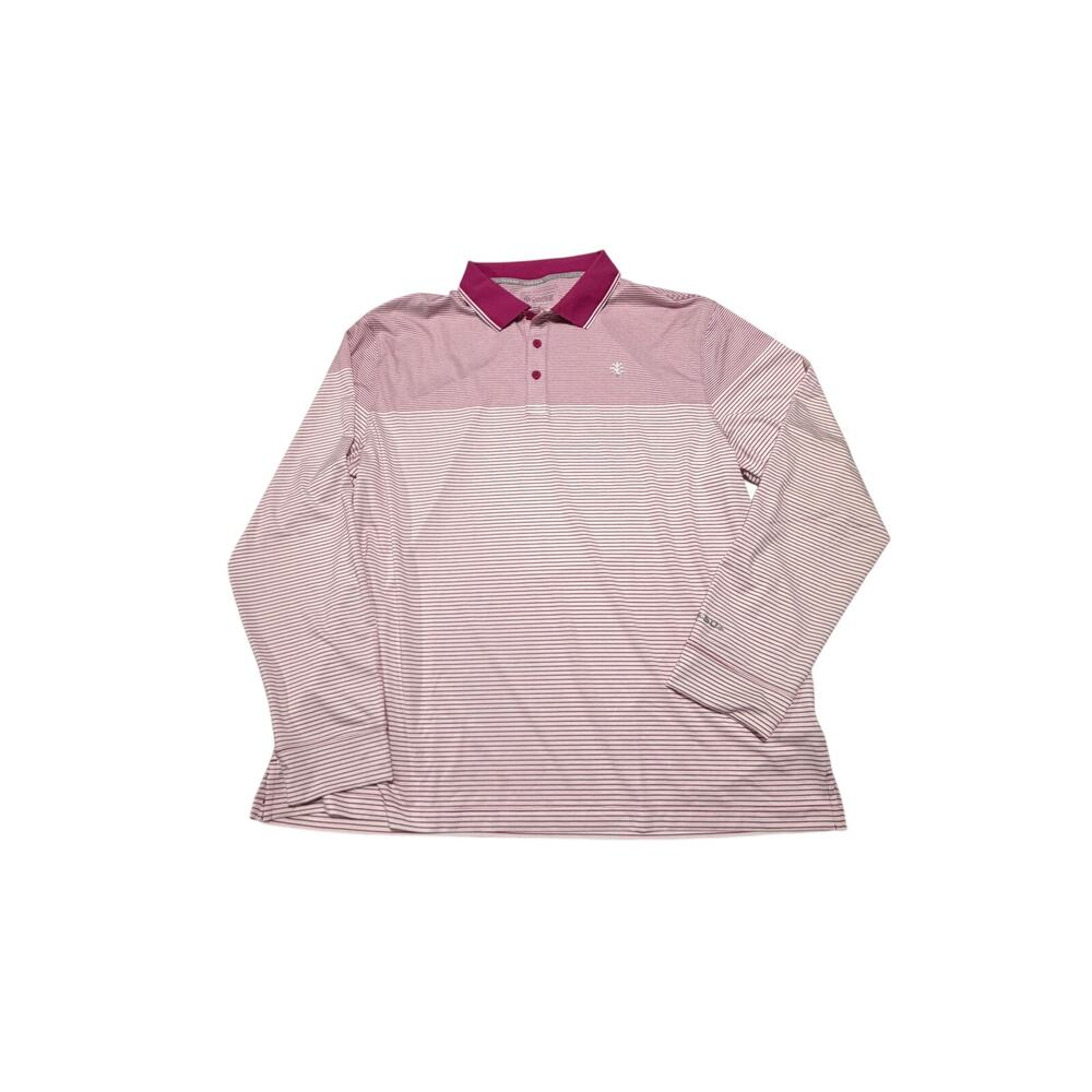 NEW Coolibar Men’s Erody Long Sleeve Golf Polo Size XL